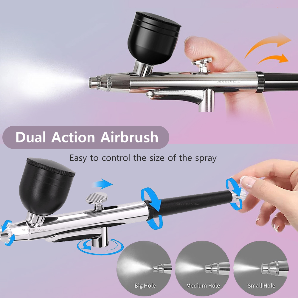 Cabeça de pistola de aerógrafo - Airbrush Kit With Mini Compressor avaliação e preço